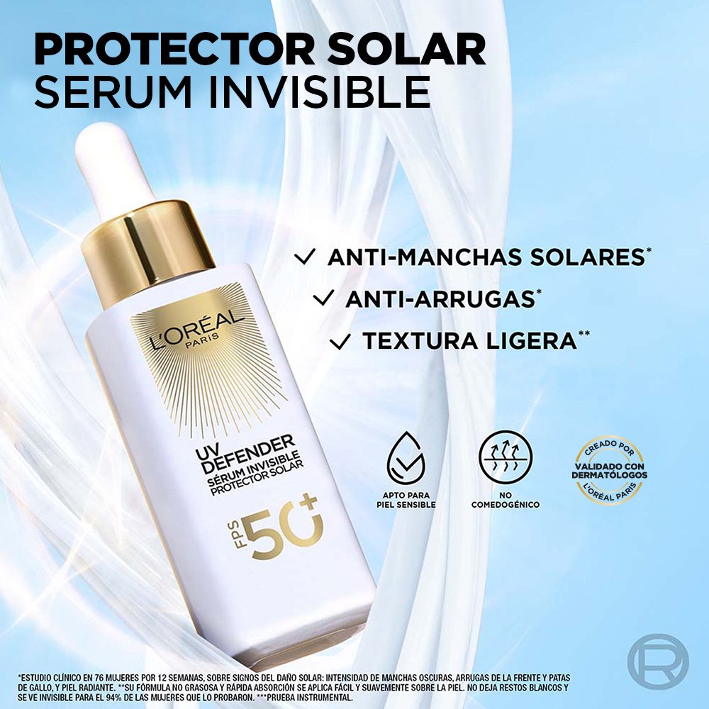 Protector solar FPS50: Serum UV Defender | L'Oréal Paris