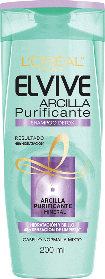Shampoo 200ml Arcilla Purificante Shampoo Detox Elvive Arcilla Purificante Packshot